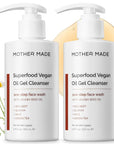 Superfood Hydrating & Anti-aging Gentle Gel Face Wash with Green Tea, Jojoba Oil, Hyaluronic Acid, Vitamin E, Set of 2