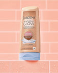 Jergens Natural Glow In Shower Lotion, Self Tanner for Medium to Deep Skin Tone, Sunless Tanning Wet Skin Lotion for Gradual, Flawless Color, 7.5 Ounce, Pack of 2