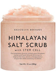 Brooklyn Botany Himalayan Salt & Stem Cell Body Scrub - Moisturizing and Exfoliating Body, Face, Hand, Foot Scrub - Fights Stretch Marks, Fine Lines, Wrinkles - Great Gifts for Women & Men - 10 oz