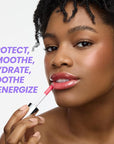 Wonderskin Lip Oil Rehab Serum - Tinted Lip Oil for Women, Hydrating, Moisturizing, and Non-Sticky Red Tint Serum for Dry Lips (Amour)