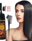 Black Hair Dye Shampoo YIZHONG  Hair Dye permanent For Women & Men Hair 3 In 1 Long Lasting Results (Instant Black