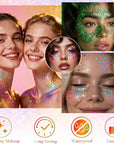 Silvery Face and Body Glitter Stick for Sparkling Makeup, Hair Glitter Accessories for Women, Highlighting Stick for Fairy Dust Makeup, Cheerful Face Glitter for Festive Parties and Carnivals