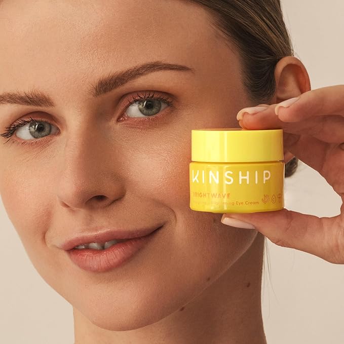 Kinship Self Reflect 100% Mineral SPF + Brightwave Vitamin C Eye Cream Bundle | Probiotic Moisturizing Facial Sunscreen | Energizing + Brightening Reduce Dark Circles & Puffiness | All Skin Types