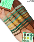 ColourPop Just My Luck Green Eyeshadow Palette - Green & Neutral Eyeshadow Palette with Matte & Metallic Finishes - High-Pigment Eye Makeup with a Long-Wearing Formula (0.3 oz)