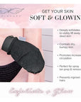Seraphic Skincare (Original) Premium Exfoliating Mitt for Body (2pc) – 100% Vegan Viscose Traditional Body Scrub Glove Kessa Korean Washcloth – Body Exfoliator for Self-Tan Removal & Keratosis Pilaris