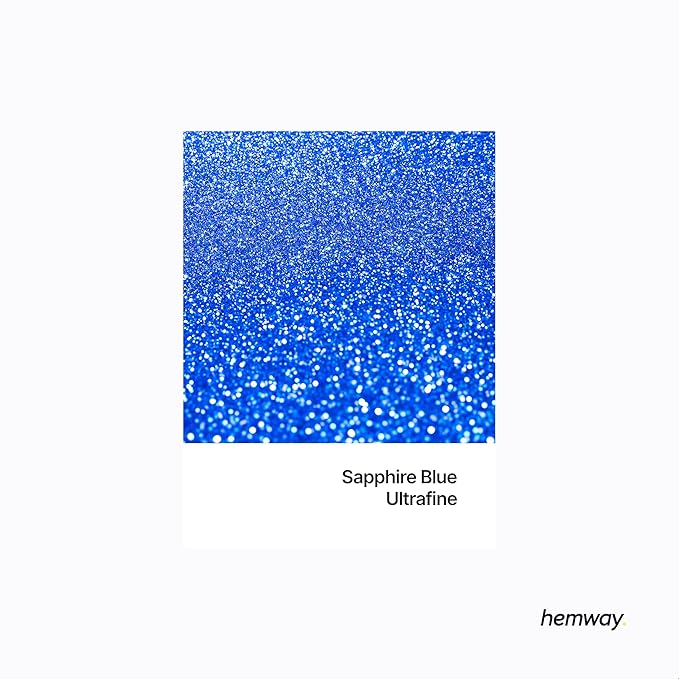Hemway Eco Friendly Biodegradable Glitter 100g / 3.5oz Bio Cosmetic Safe Sparkle Vegan for Face, Eyeshadow, Body, Hair, Nail and Festival Makeup - Ultrafine (1/128" 0.008" 0.2mm) - Sapphire Blue