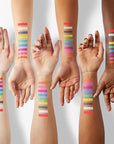 Rainbow Eyeshadow Palette - 9 Colors, High Pigmented, Bright Neon, Waterproof & Natural Finish
