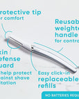 Gillette Venus Dermaplaning Tool, 2 Blade Refills, Exfoliating Face Razors for Women, Eyebrow and Facial Dermaplane Razor