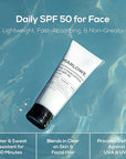 MARLOWE. No. 128 Men's Facial Lotion with Sunscreen SPF 50, 3.4 oz, Oil-Free, Lightweight Daily Face Moisturizer for Men, Includes Natural Extracts to Hydrate, Nourish & Soothe
