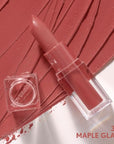 COVERGIRL Clean Lip Color, Maple Glaze, Satin Finish, Squalane, Avocado & Aloe, Carmine-Free, Non-Drying, 0.12oz