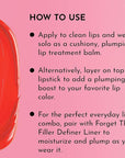LAWLESS Forget the Filler Lip Plumping Line Smoothing Tinted Balm, Cherry Vanilla, Red, 0.09 Ounce