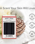 Olivia Care Activated Charcoal Cedarwood Bar Soap 3 Pack Set 100% Natural & Organic – For Face & Body - Deep Clean, Exfoliate, Moisturize & Hydrate - Amazing Masculine Fragrance - 3 X 5 OZ