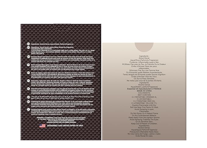 Hybrid & Company Mens 2 Pcs Distinctive Eau De Perfum Vaporisateur Natural Spray