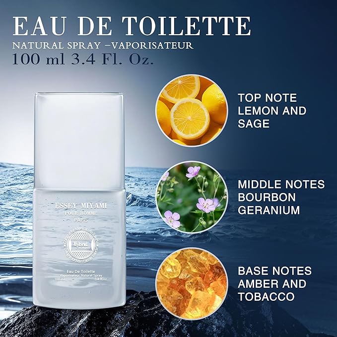 Hybrid & Company Essey Miyami Eau De Toilette Natural Spray Vaporisateur 3.4 FL.OZ