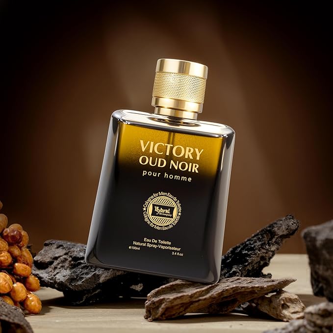 Hybrid & Company Men's Victory Oud Noir Pour Homme Eau de Toilette Vaporisateur Natural Spray 3.4 Fl Oz