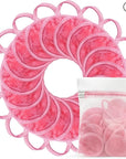 Nugilla 18 Packs Reusable Makeup Remover Pads with a Washable Laundry Bag, Resuable Microfiber Round Towel Skin Face Towels, Soft Makeup Remover Cloth, Fast Drying Washcloth (Pink)