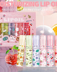 6pcs Fruit Flavored Lip Gloss Set, Roll on Lip Gloss Set Kids Lip Gloss Cute Lip Oil for Girls, Glossy and Shiny Non-Toxic, Kid Friendly, Kids Gift