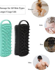 2 PC Silicone Body Scrubber, 2 in 1 Exfoliating Shower Bath Scrubber, Soft Silicone Loofah for Sensitive Skin, Shower Hair Scalp Massager, Easy to Clean, Lather Well (Black&Green)