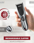 Wahl Clipper Cordless Chrome Pro Hair Clippers for Men and Battery Hair Trimmer Combo for Full Haircuts and Touch-Up Trims – Model 3026590