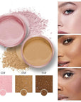 Loose Face Powder Glitter Setting Powder Matte Finishing Face