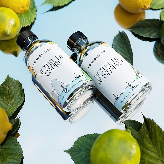 The Magic Scent Hotel Di Positano Diffuser Oil Scents - Cold-Air & Ultrasonic Fragrance Oil for Diffuser - Inspired by Amalfi Coast, Italy - Essential Oils for Diffusers - 8.5 fl oz, 250 mL