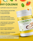 Dr Natura Colonix Intestinal Cleanser, All-Natural Daily Fiber, Colon Detox and Cleanse, Supports Healthy Colon, Intestines, Gut, 30 Day Serving, 12.7 Oz