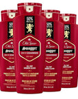 Old Spice Refreshing Body Wash for Men, 3X Defense, 24/7 Shower Fresh with Long Lasting Scent, Red Collection, Swagger with Cedarwood Scent, 24 oz (Pack of 4)