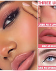Cream Blush Stick with Brush, Waterproof, Long Lasting, Skin Tones