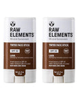 Raw Element Ultra-Moisturizing Face Tint Sunscreen, SPF 30+, Non Toxic Mineral Face Cream, Non Nano Zinc Oxide, Reef Friendly, Safe for All Ages, 0.5 oz, Lava, Pack of 2