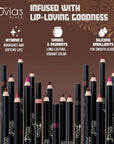 Juvia's Place Long Wear Lip Pencil – Signature – Waterproof & Kiss-proof, Long Lasting Lip Liner, Smooth Makeup Application - Soft Matte Finish Base for Lipstick - 13 Hours of Wear for Everyday Use