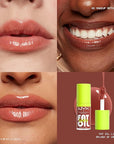 NYX PROFESSIONAL MAKEUP Fat Oil Lip Drip, Moisturizing, Shiny and Vegan Tinted Lip Gloss - Splash of Cream (Honey Nude)