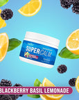 Nello Supercalm Powdered Drink Mix Tub, Cortisol Reducer* and Sleep Aid Supplement, L Theanine, Ksm-66 Ashwagandha, Magnesium Glycinate, Vitamin D 3, No Sugar, Non GMO, 30 Ct, BlackBerry Basil