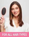 Conair Detangling hairbrush 3PK - wet or dry hair - ideal for curly or straight styles - detangler hair brush - hairbrushes for women - Beige, Navy, Coral
