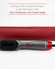 CHI Lava Heated Straightening Brush, 3-in-1 Hair Straightener, Dryer & Smoothing Comb, Reduces Frizz & Increases Shine for Healthy & Easy Styling