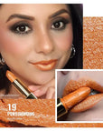 Oulac Pumpkin Color Lipstick with Metallic 3D Shine Hydrating Formula, High Impact Lip Color, Vegan Beauty, Full Coverage Lip Makeup, Christmas Gifts for Women, Persimmons(19)