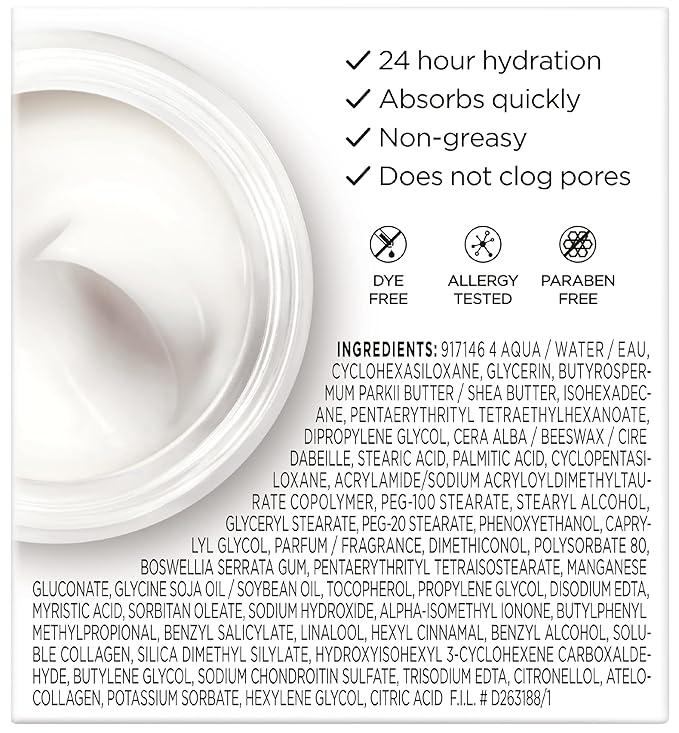 L’Oreal Paris Collagen Daily Face Moisturizer, Reduce Wrinkles, Face Cream 1.7 oz