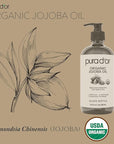 PURA D'OR 16.9 Oz Organic Jojoba Oil (GLASS BOTTLE) USDA Certified - 100% Pure & Natural Moisturizer - Cold Pressed, Unrefined, Hexane Free Base Carrier Oil For DIY Skin Care, Hair, Face & Nails