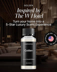 Golden Diffuser Fragrance Oil, Opulent Resort-Style Aroma,  Essential Oils Blend for Home, Ultrasonic & Waterless Diffusers  | Bergamot, Jasmine & Lemongrass |  4.05 fl oz, 120 mL