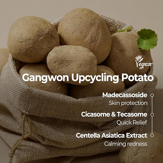 SKINFOOD Potato Madecassoside Soothing Toner Pad, Korean Skincare Facial Toner, Blemish Pads, Damaged Skin Barrier Improvement, Redness Relief, 8.81 oz (60 Pads)