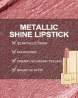 Oulac Light Pink Lipstick for Women with Metallic 3D Shine Lightweight Hydrating Formula, High Impact Lip Color, Vegan Beauty, Full Coverage Lip Makeup, Christmas Gifts for Women, Baby Angel(13)