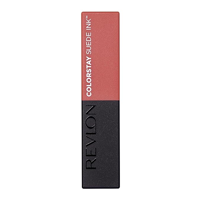 REVLON Lipstick, ColorStay Suede Ink, Built-in Primer, Infused with Vitamin E, Waterproof, Smudge-proof, Matte Color, 005 Hot Girl, 0.09 oz.