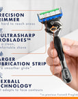 Gillette Fusion ProGlide Razor for Men, Handle + 4 Blade Refills