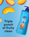 Suave Kids 3-in-1 Tear Free, Body Wash, Shampoo and Conditioners, Dermartologist Tested, Peach Pal, 28 Oz Pack of 4