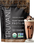 Truvani Vegan Pea Protein Powder | Chocolate | 20g Organic Plant Based Protein | 20 Servings | Keto | Gluten & Dairy Free | Low Carb | No Added Sugar