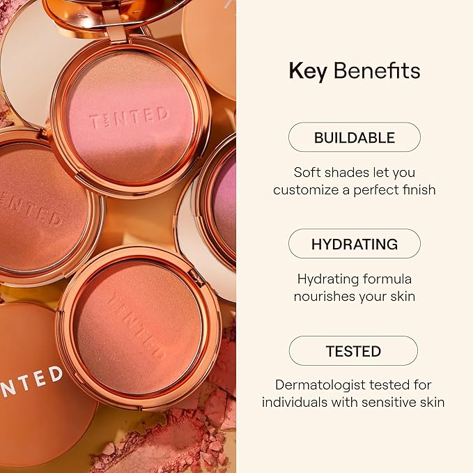 Live Tinted Huebeam Gradient Blushing Bronzer - Lightweight, Highly-Pigmented, Buildable & Blendable - Sunkissed, Glowy, Even Toned Skin Face Blush and Bronzer - Mojave Mirage