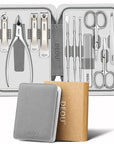 DEOU Kit Grooming Nail Clippers Set 11 in 1 Stainless Steel Professional Manicure Kit Nail Clippers Set for Women, 11pcs Luxurious Personal Care Manicure Nail Gift Set for Travel or Home