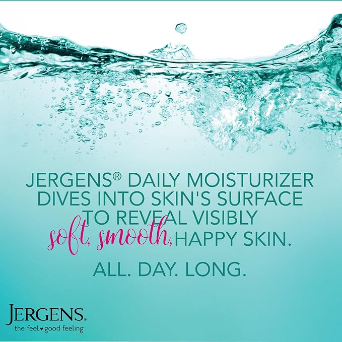 Jergens Daily Moisture Dry Skin Moisturizer, Hand and Body Lotion, with HYDRALUCENCE blend, Silk Proteins, and Citrus Extract, 21 Oz