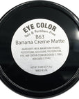 Banana Creme Matte Yellow Gold Opaque Beige Pressed Powder Single Vegan Eyeshadow; Talc, Paraben & Cruelty Free
