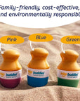 Solar Buddies Sunscreen Applicator - Single Full Pink - Refillable Roll on Sponge Sunscreen, Suncream & Lotion Applicator For Kids, Adults & Families - Holds 3.4fl oz, Perfect Size for Travel