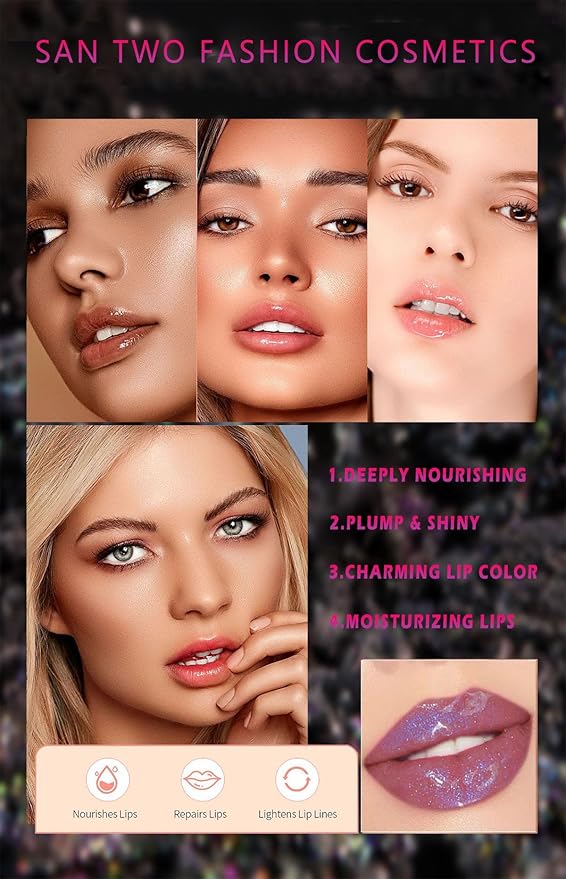 3 Pcs Color Changing Lip Oil, Long Lasting Lip